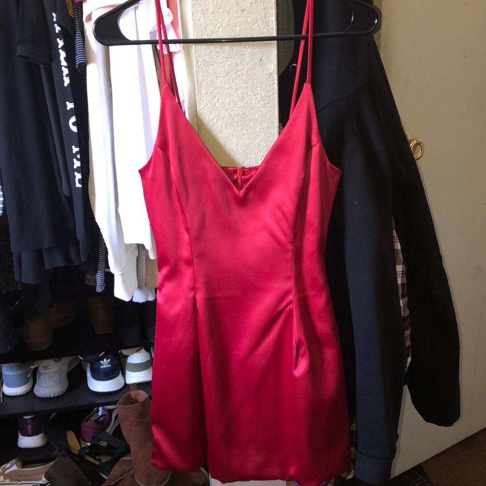 Red Form Fitting Dress